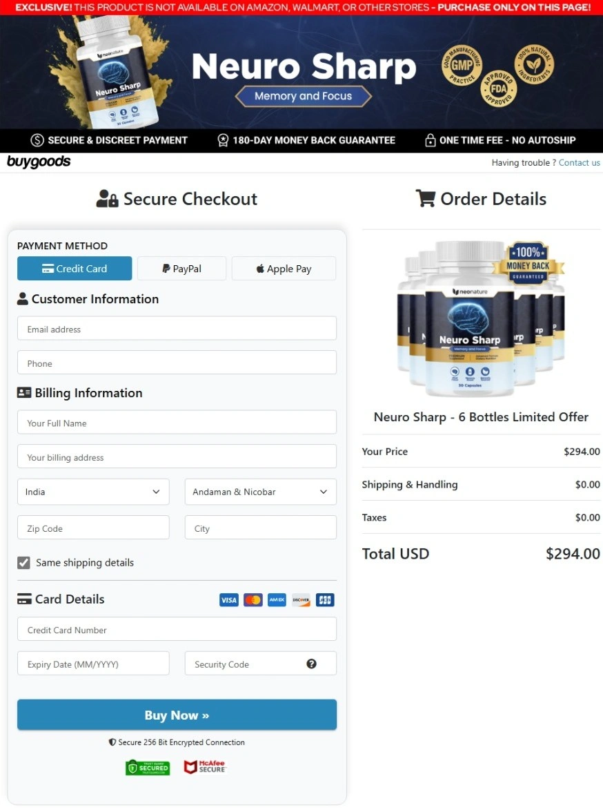 Secure Checkout Form